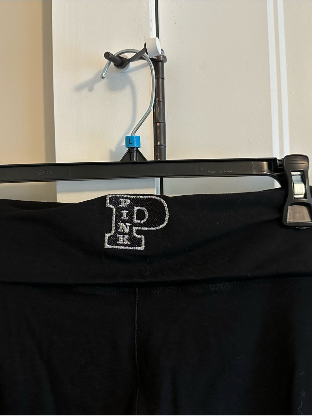 Victoria's Secret PINK Black Athletic Shorts with Contrast Logo